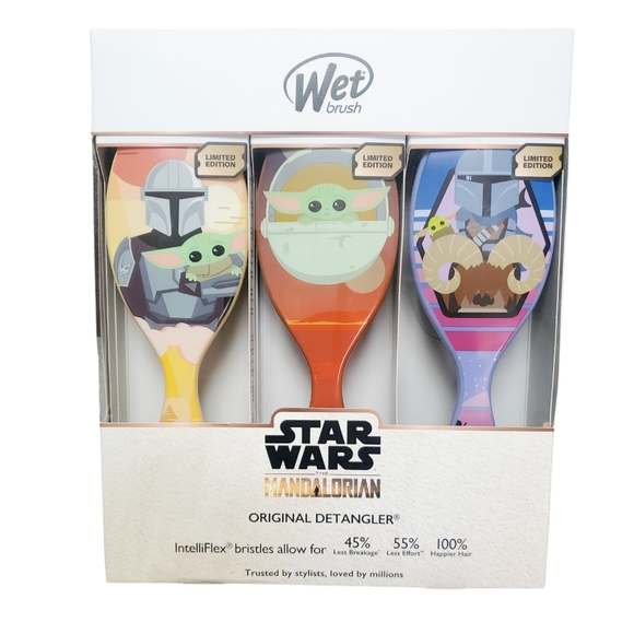 Wet Brush Other - Wet Brush Star Wars Mandalorian Original Detangler Limited Edition 3 Pack NIB